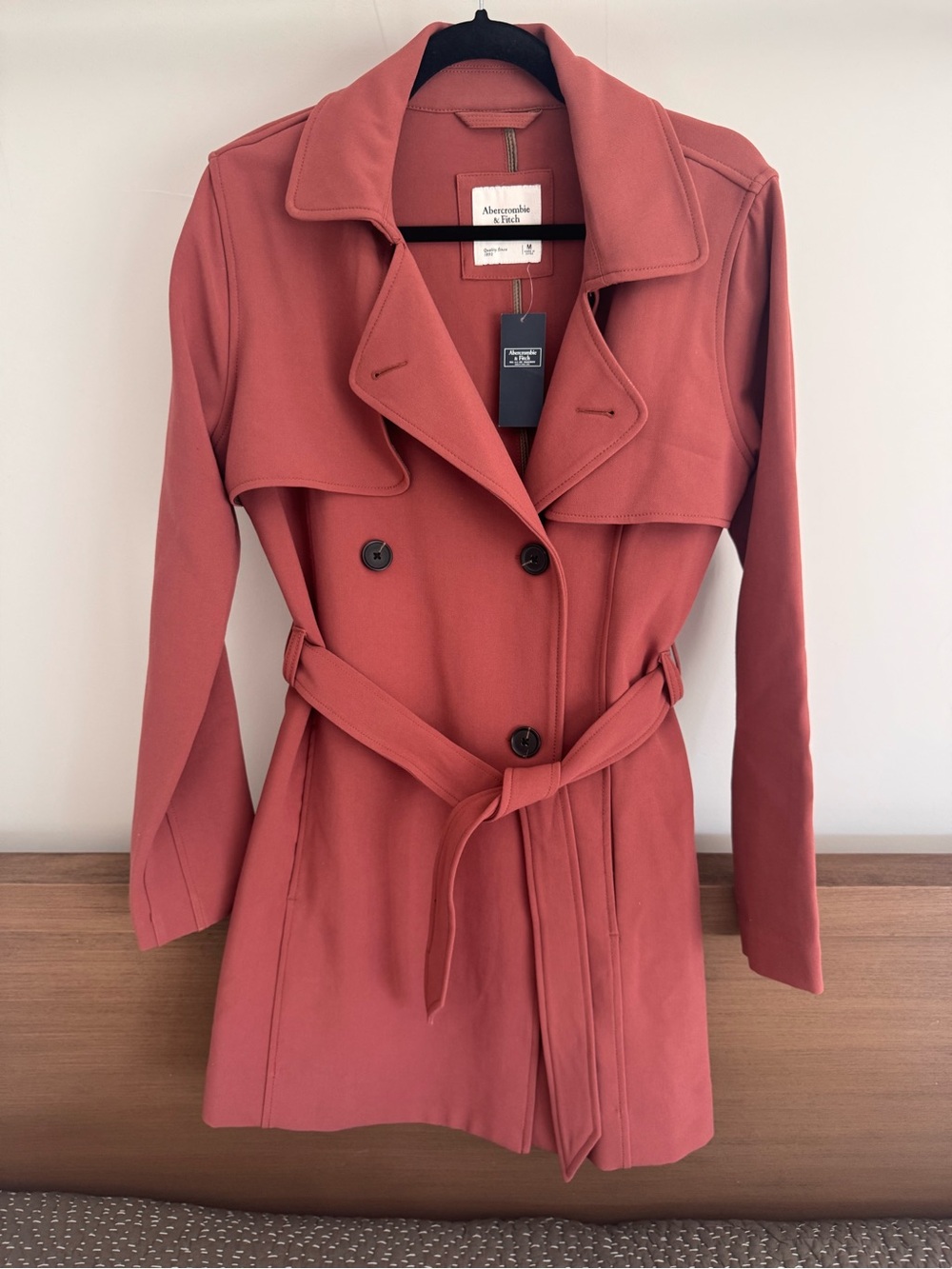 Abercrombie & Fitch Drapey Trench Coat - Picture 4 of 9
